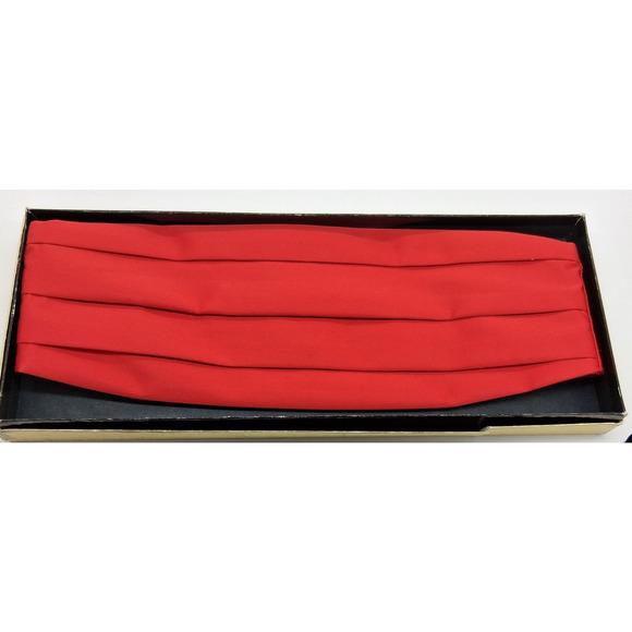 Men's Cummerbund Red SZ S/M 28-36 After Six Prom Wedding Formal Wear - Picture 1 of 13